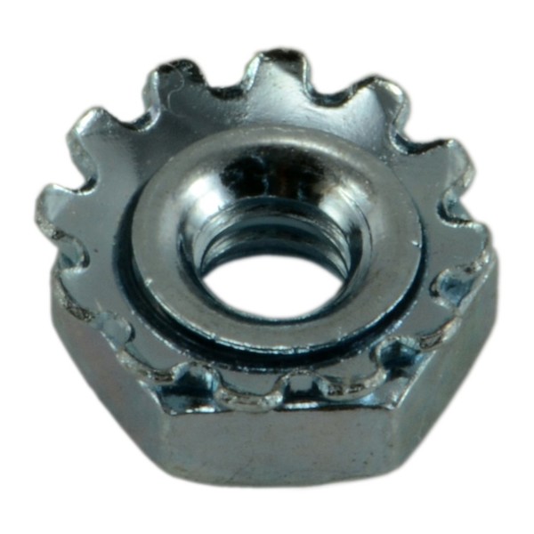 Midwest Fastener External Tooth Lock Washer Lock Nut, #4-40, Steel, Grade 2, Zinc Plated, 20 PK 63541